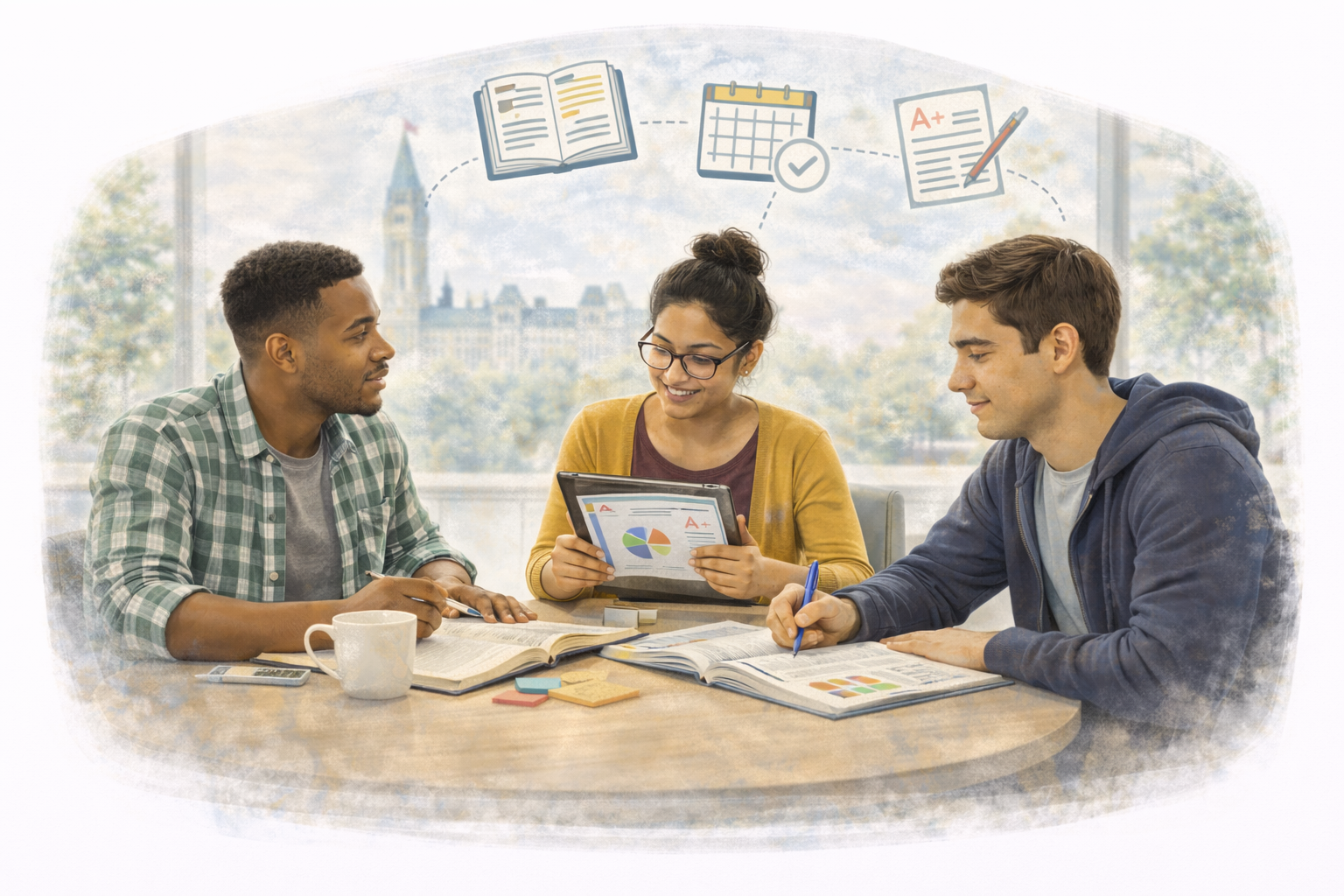 Study strategies illustration