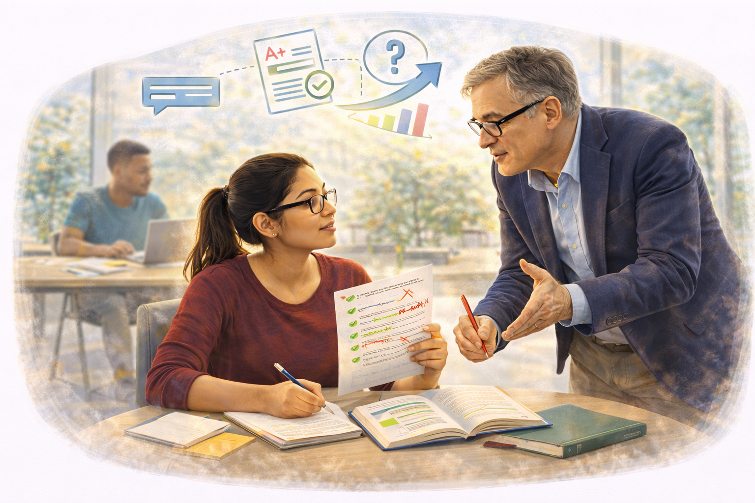 Feedback and communication illustration